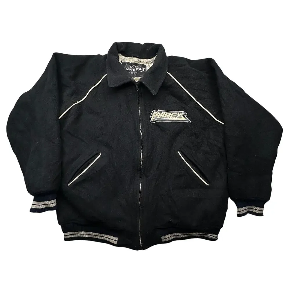 Vintage Avirex Heroes and Legends Wool Varsity Jacket Mens Large RIPPED LINING